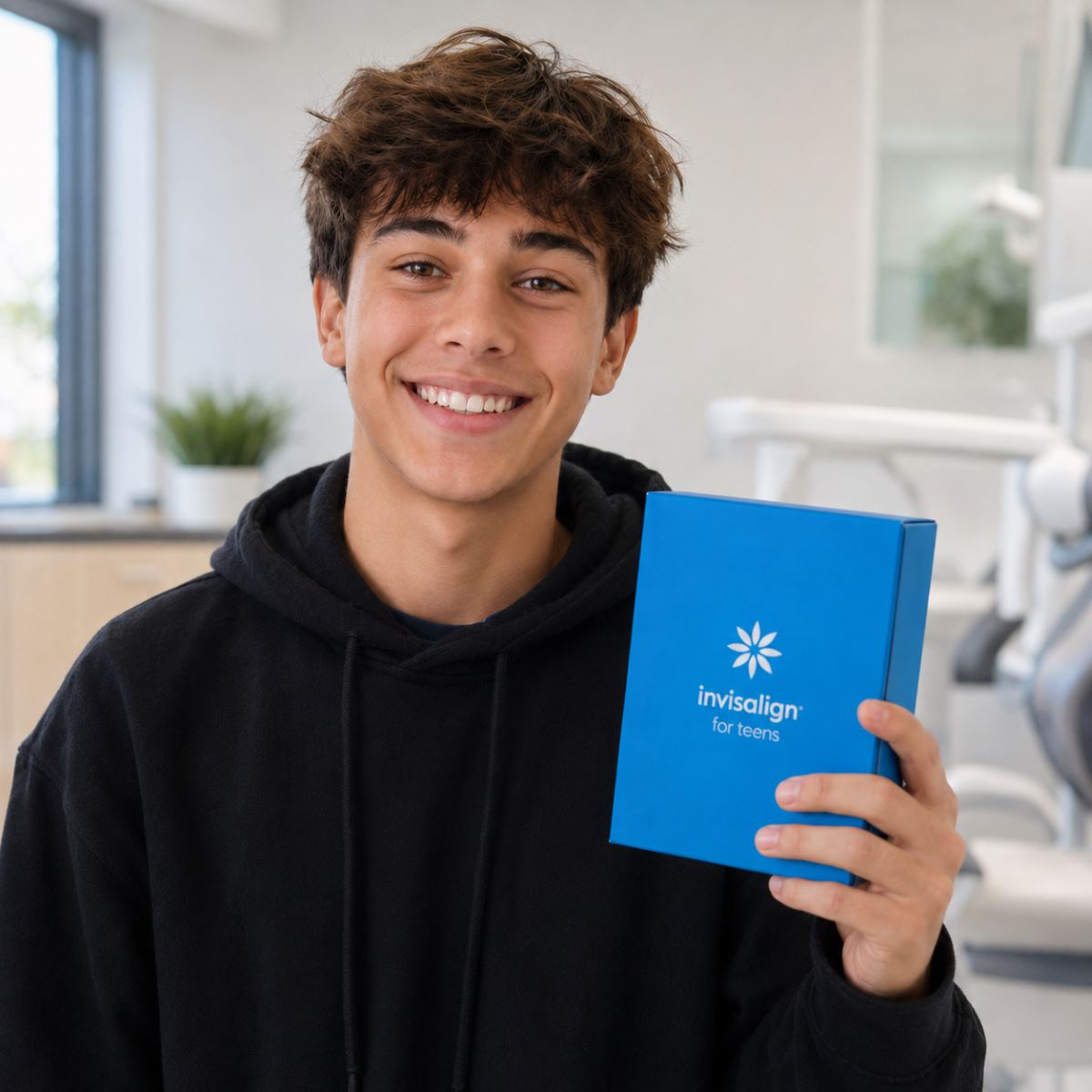 Teen Invisalign patient representing clear aligners for younger patients in Bristol