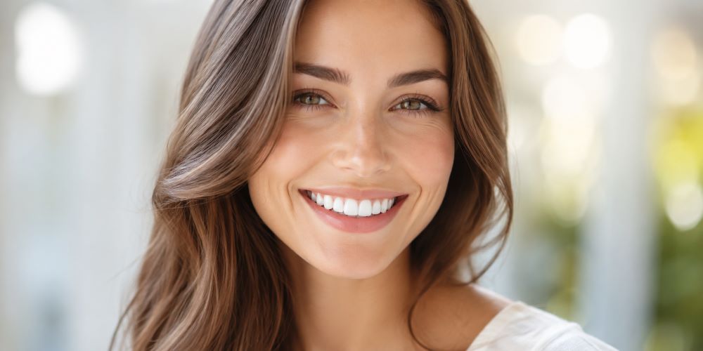 Bright natural smile representing professional teeth whitening at Lodge Causeway Dental Centre