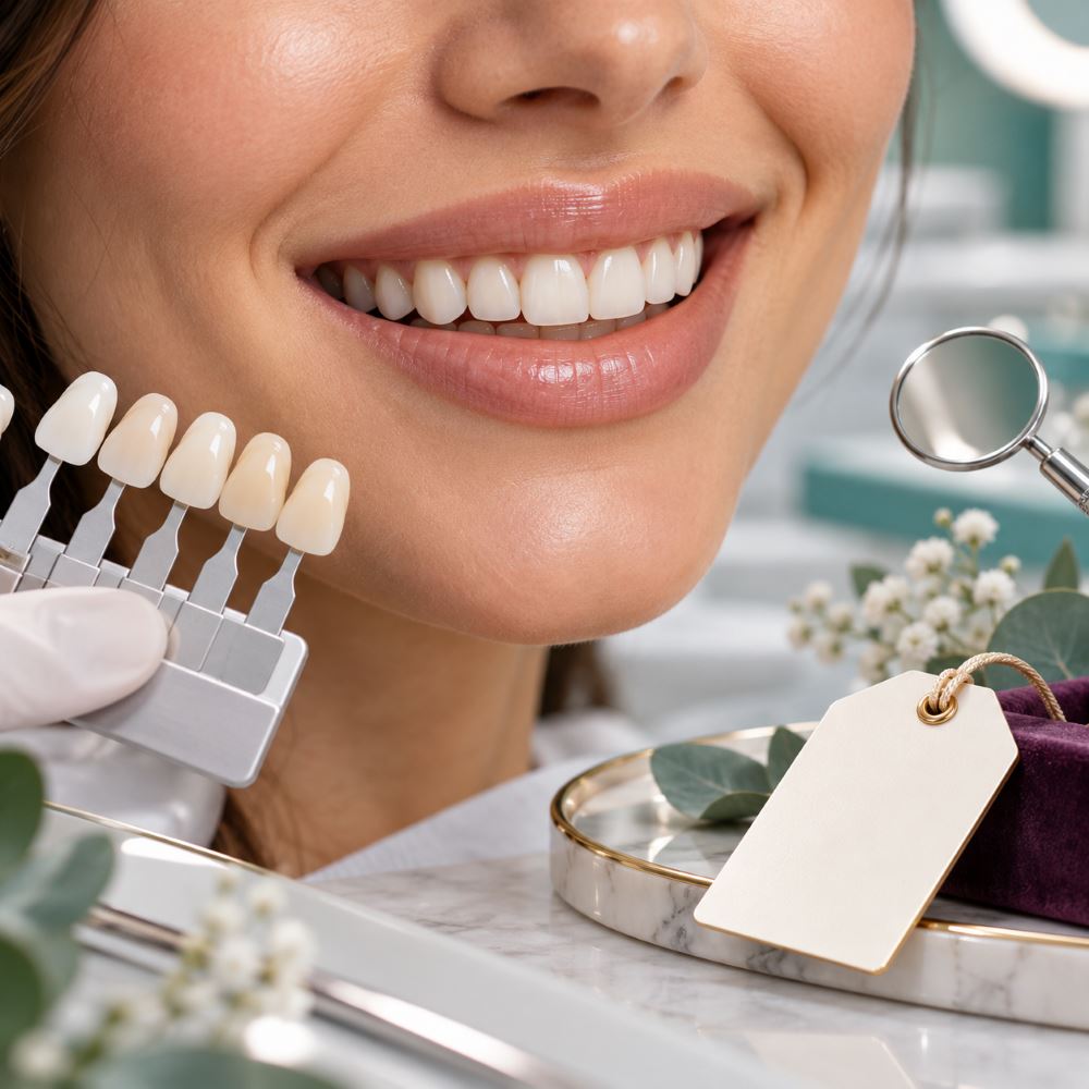 Smile illustrating composite bonding treatment
